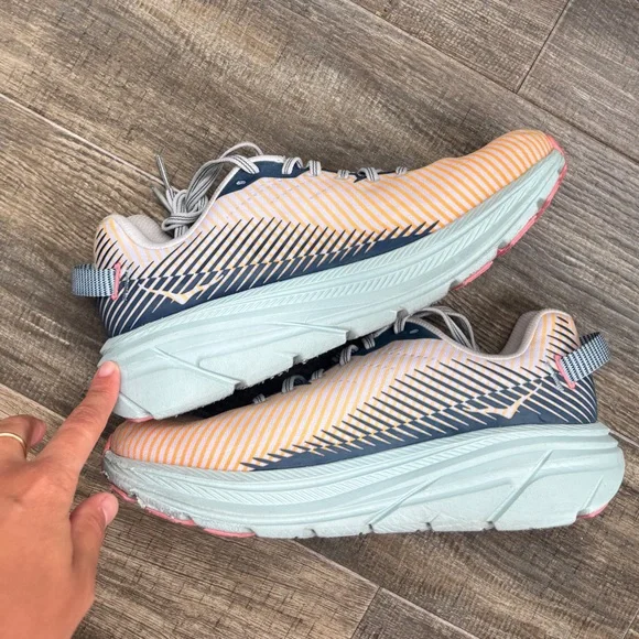 HOKA ONE ONE WOMEN'S RINCON light blue orange 9 - Picture 2 of 6